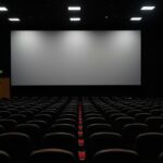 red and black theater chairs